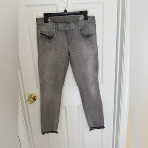 Diesel Gray Ankle Jeans for Women
